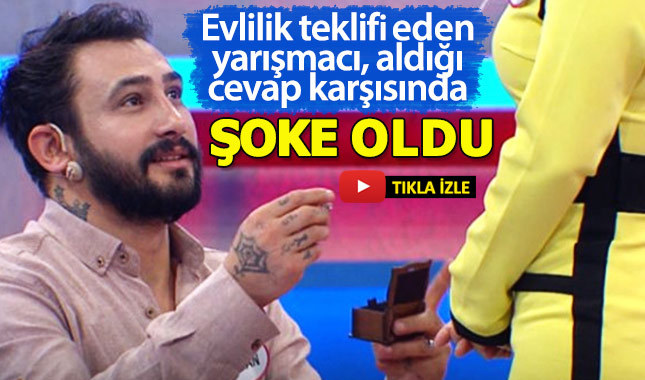 Yarışmacının evlilik teklifine gelen cevap şoke etti