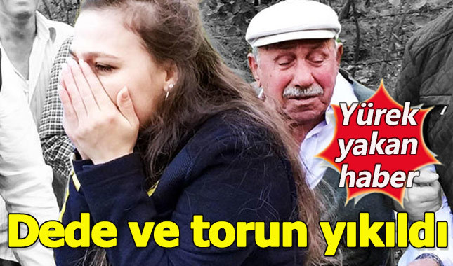 Yaşlı kadın yanarak can verdi, dede ve torun gözyaşlarına boğuldu
