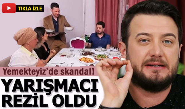 Yemekteyiz'de skandal! Yarışmacı rezil oldu