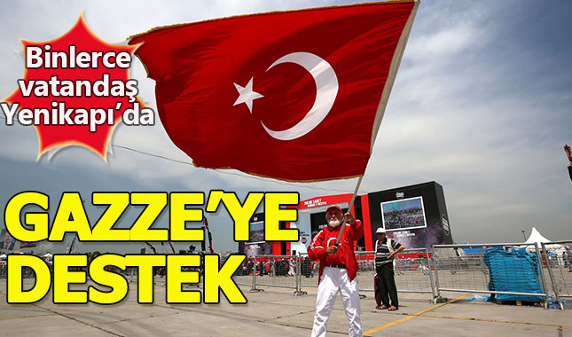 Yenikapı'da zulme lanet Kudüs'e destek mitingi