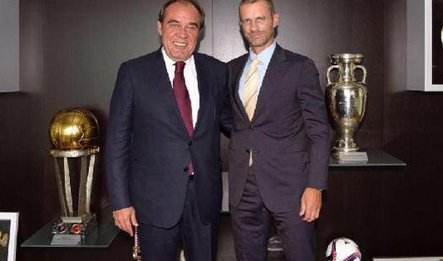 Yıldırım Demirören'den UEFA Başkanı'na ziyaret