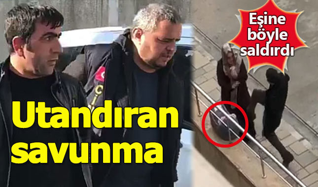 Yolda eşini tekmeleyen adam gözaltına alındı