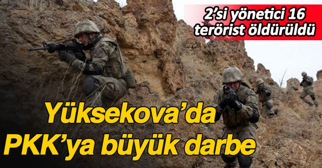 Yüksekova'da PKK'ya büyük darbe!