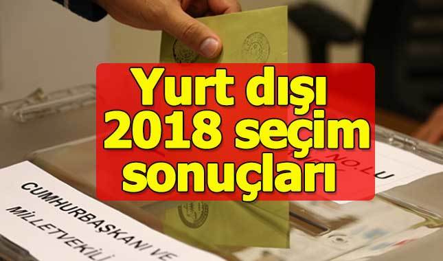 Yurt dışı seçim sonuçları 2018 - Ülkelere göre partilerin oy oranları