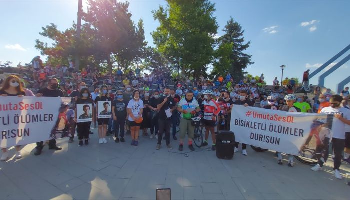 Ankara'da pedallar "Umut" için döndü