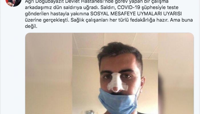 Bakan Koca'dan saldırıya uğrayan sağlık çalışanına destek: