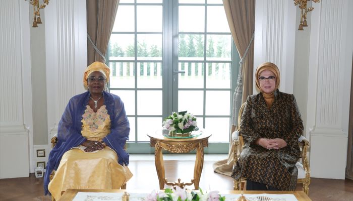 Emine Erdoğan, Nijer Cumhurbaşkanının eşi Hadja Aissata Issoufou ile bir araya geldi