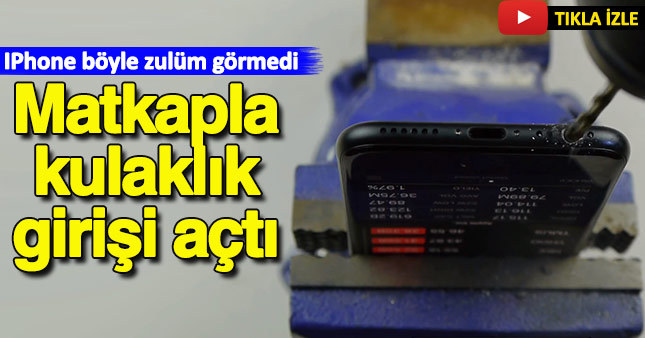 iPhone 7'ye matkapla kulaklık girişi açtı