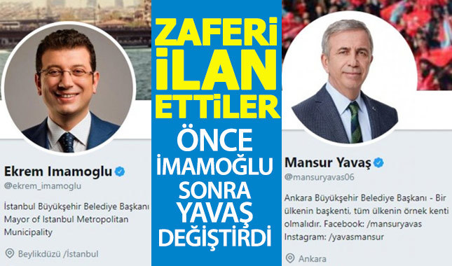 Ekrem İmamoğlu ve Mansur Yavaş, biyografisini değiştirdi