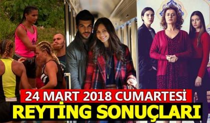 24 Mart 2018 Cumartesi reyting sonuçları - AB Total reyting oranları - Birinci kim oldu?