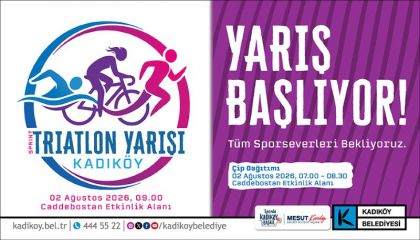 KADIKÖY'DE SPRİNT TRİATLON İÇİN GERİ SAYIM BAŞLADI
