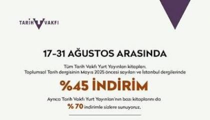 Tarih Vakfı Yurt Yayınları'nda yüzde 70'e varan indirim fırsatı