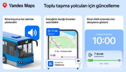 Yandex Maps'ten toplu taşıma navigasyon özellikleri