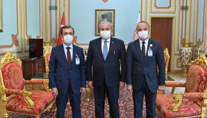 TBMM Başkanı Şentop, AA Parlamento Haberleri Editörü Çelebi'yi kabul etti