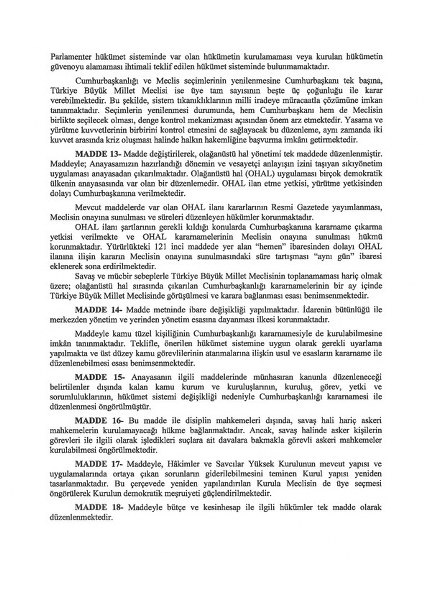 İşte madde madde yeni anayasa teklifi l Anayasa teklifinin tam metni yayınlandı A24