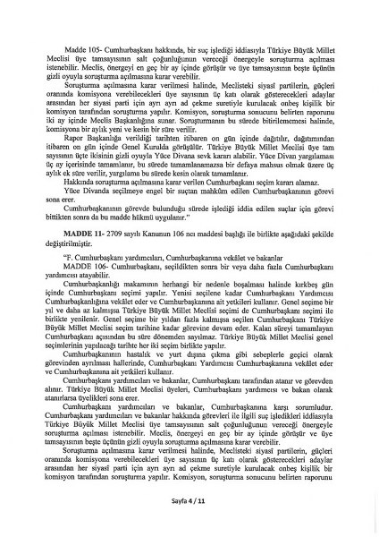 İşte madde madde yeni anayasa teklifi l Anayasa teklifinin tam metni yayınlandı A24