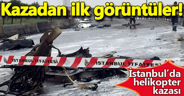 İstanbul Büyükçekmece'de helikopter düştü A24