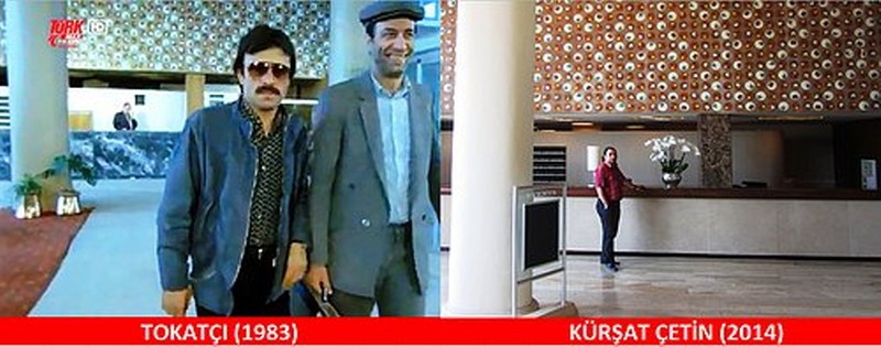 Unutulmaz dizi ve filmlerin çekildiği mekanlarda fotoğraf çeken adamın çalışması A24