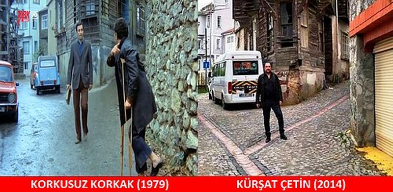 Unutulmaz dizi ve filmlerin çekildiği mekanlarda fotoğraf çeken adamın çalışması A24