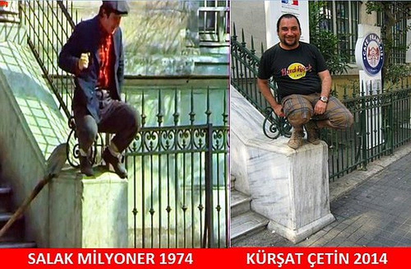 Unutulmaz dizi ve filmlerin çekildiği mekanlarda fotoğraf çeken adamın çalışması A24