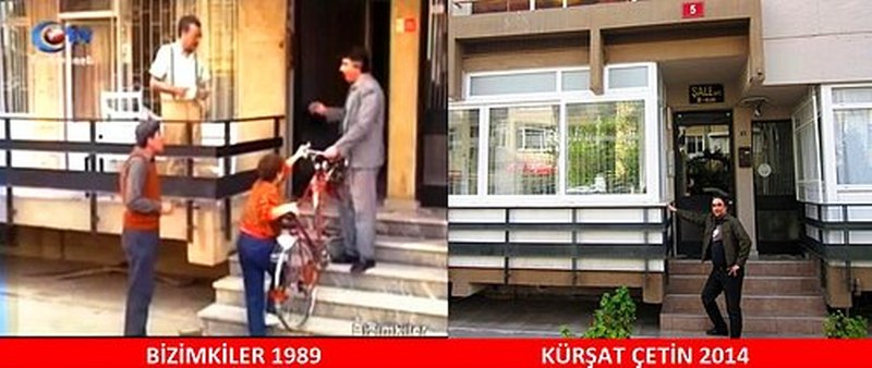 Unutulmaz dizi ve filmlerin çekildiği mekanlarda fotoğraf çeken adamın çalışması A24