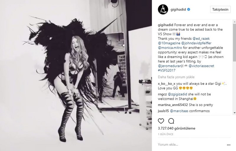 Gigi Hadid'inn bulunmadığı Çin’in Shanghai kentinde düzenlenecek Victoria's Secret Fashion Show'a sayılı günler kaldı... A24