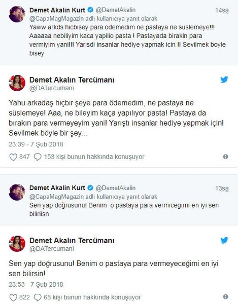 Demet Akalın'ı twitter üzerinden takip edenlere sevindirici haber... A24