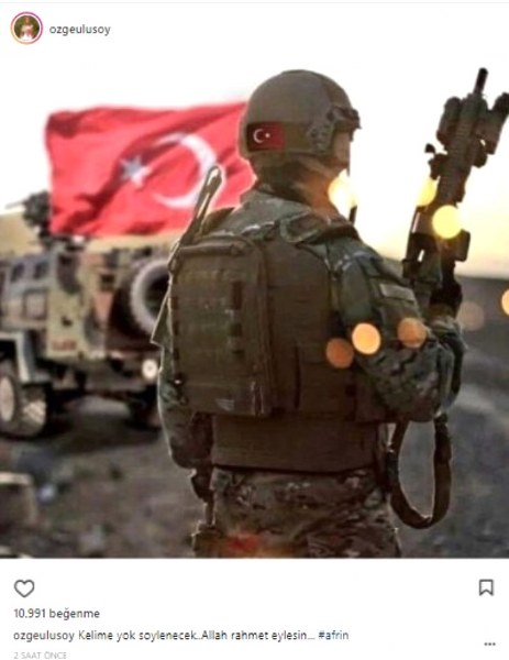 Ünlülerin Afrin şehitleri için yaptığı paylaşımlar sosyal medyayı salladı A24