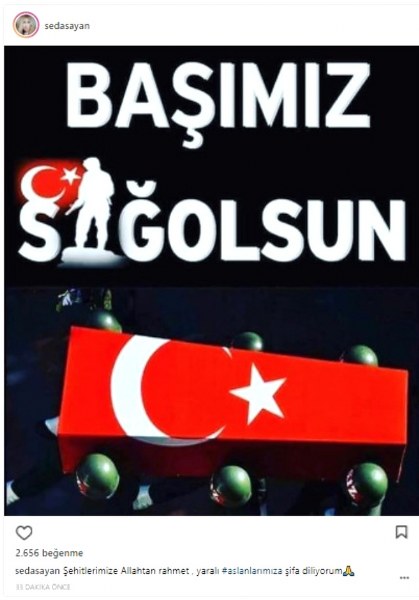 Ünlülerin Afrin şehitleri için yaptığı paylaşımlar sosyal medyayı salladı A24
