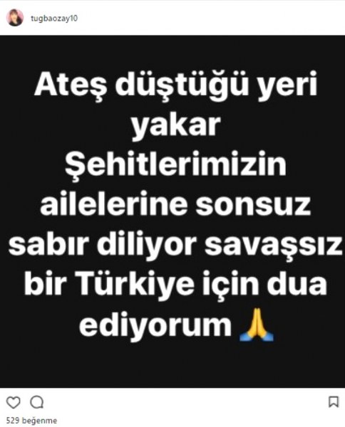 Ünlülerin Afrin şehitleri için yaptığı paylaşımlar sosyal medyayı salladı A24