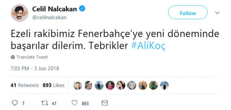 Fenerbahçe'nin yeni başkanı Ali Koç'a ünlülerden tebrik mesajı yağdı A24