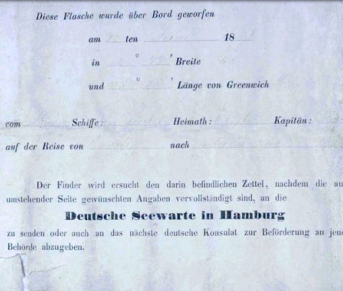 Gemiden atılan şişe 132 yıl sonra Avustralya'da bulundu A24