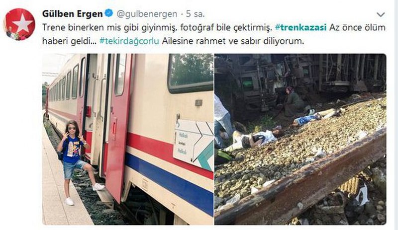 Ünlü İsi̇mleri̇n tren kazası paylaşımları A24