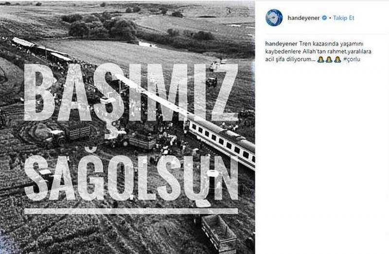 Ünlü İsi̇mleri̇n tren kazası paylaşımları A24